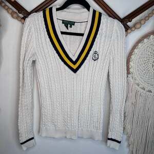 Vintage Y2K Ralph Lauren Active Cable Knit Cricket Sweater